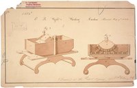 Patente desenho de uma máquina de lavar de 1844.