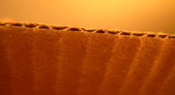 Papelão ondulado é dada a sua força por uma camada média de ondulação