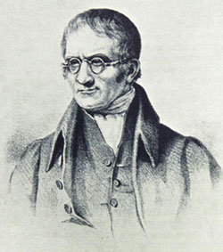 Biografia de John Dalton - Cientista inglês que realizou um extenso trabalho sobre a teoria atómica. Propôs o modelo de Dalton