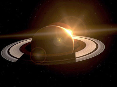 Imagem de Saturno, mostrando o explendor dos seus anéis