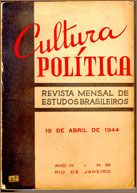 Capa de um número da revista Cultura Política, 19 de abril de 1944.