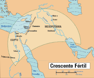 mapa do Crescente Fértil